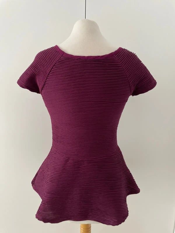 Zara zara collection purple y2k vintage look dressing peplum top flowy cute stockholm