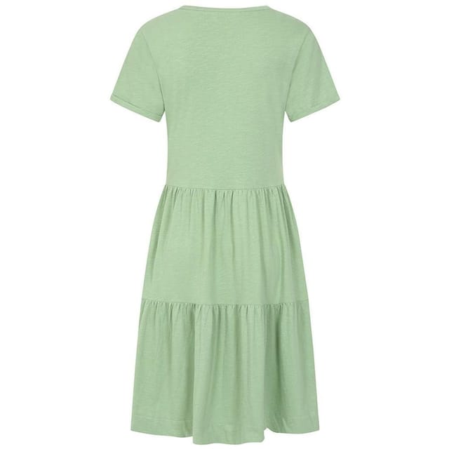 Lazy Jacks Lazy Jacks Women's Tiered Dress in Light Green - 2