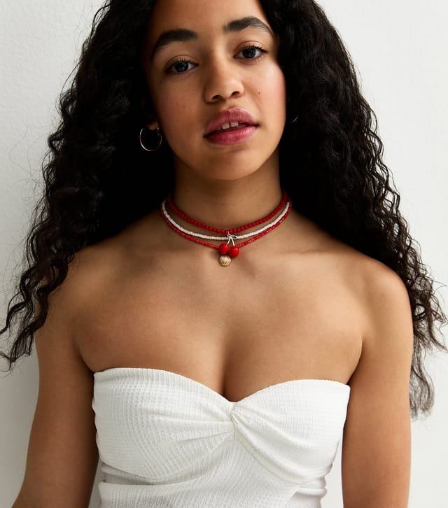 New Look Girls' White Crinkle Texture Gathered Front Bandeau Top New Look - 3