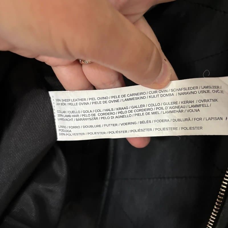 Mango Genuine Leather Biker Jacket
