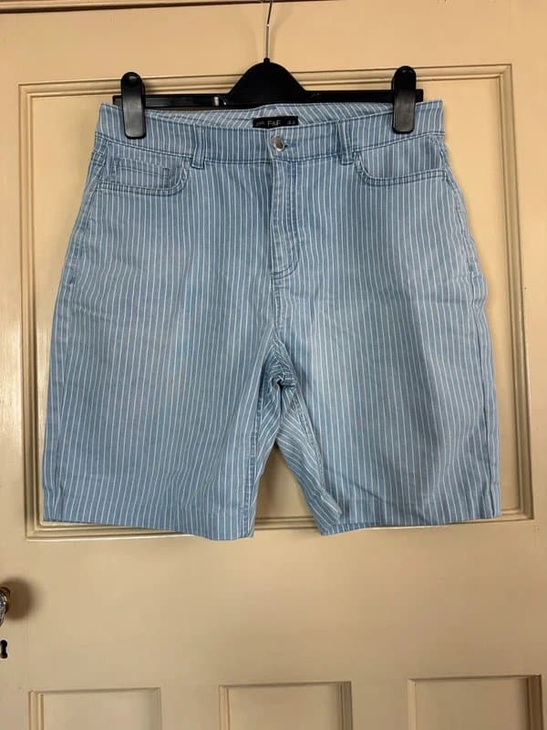 F&F F&F | size 10 | denim | stripe | shorts