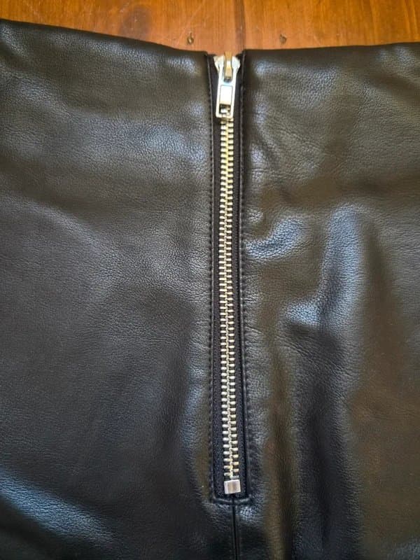 New Look New Look black faux leather mini skirt size 12