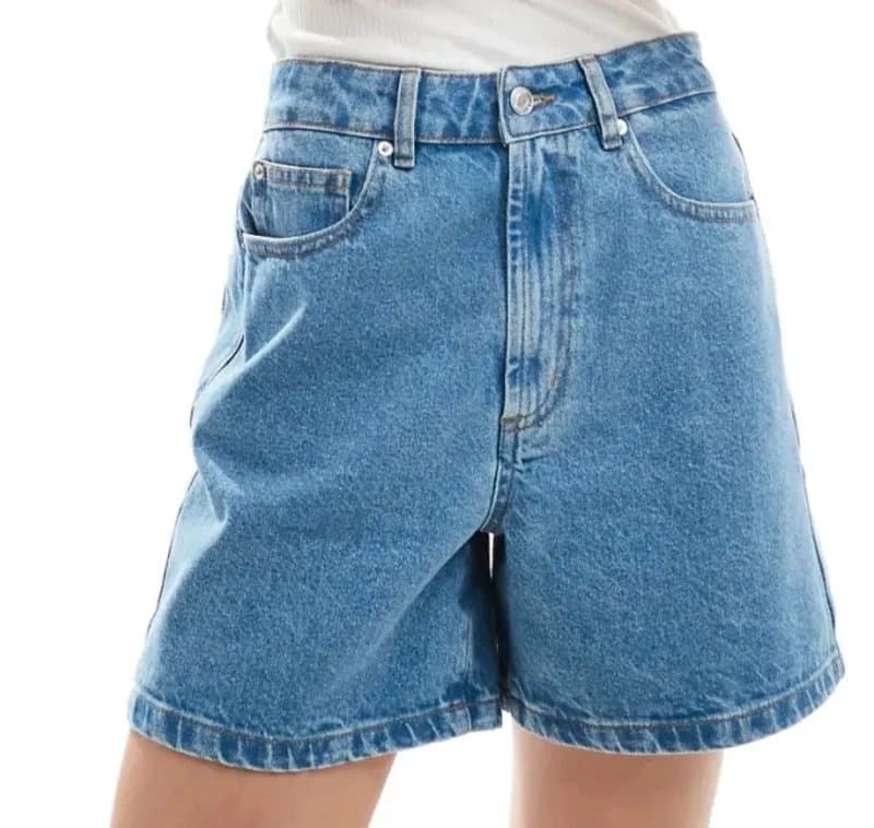 ASOS Dad denim jeans shorts blue size 10