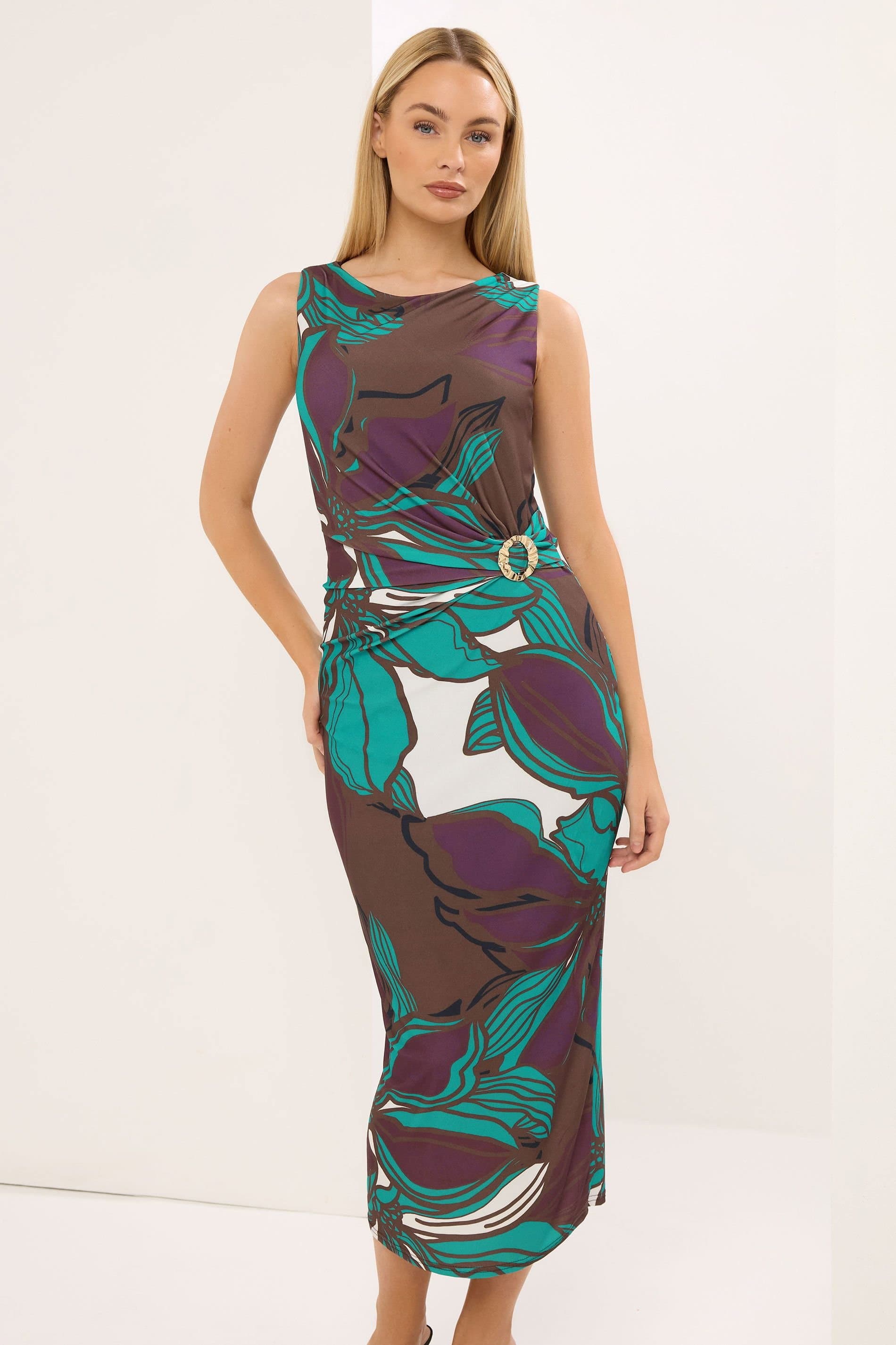 Star By Julien Macdonald Star by Julien Macdonald Women's Floral Wrap Maxi Dress in Chocolate