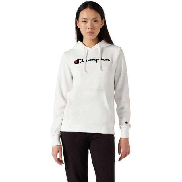 Champion Champion Women's Kangaroo Pocket Hoodie in White - 3