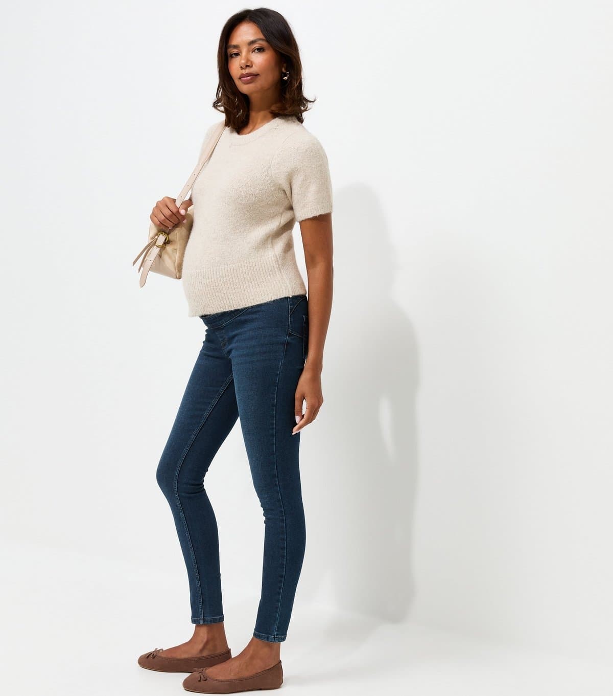 New Look Women's Maternity Blue Over Bump Lift & Shape Jeggings New Look