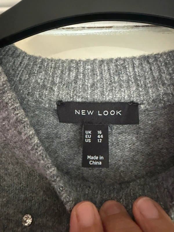 New Look New look grey embellished jumper size 16