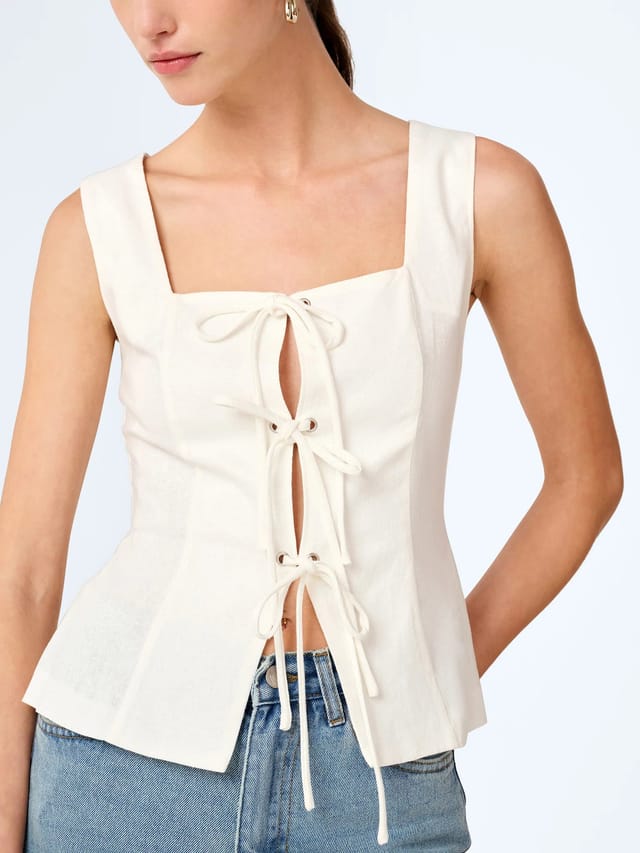OMNES Oprah Top in White - 2