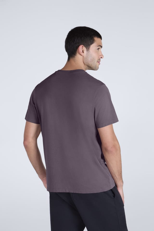 Animal Animal Men's 'Icon' Logo Print Lightweight Cotton Relaxed Fit Casual T-Shirt in Grape - 3