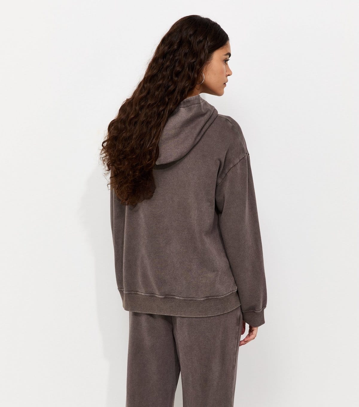 New Look Women's Brown Cotton Rich Acid Wash Hoodie New Look - 4