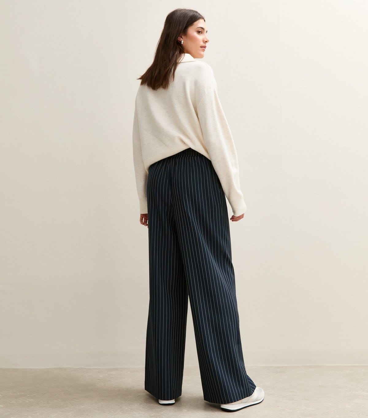 New Look Women's Blue Pinstripe Wide Leg Trouser New Look - 4