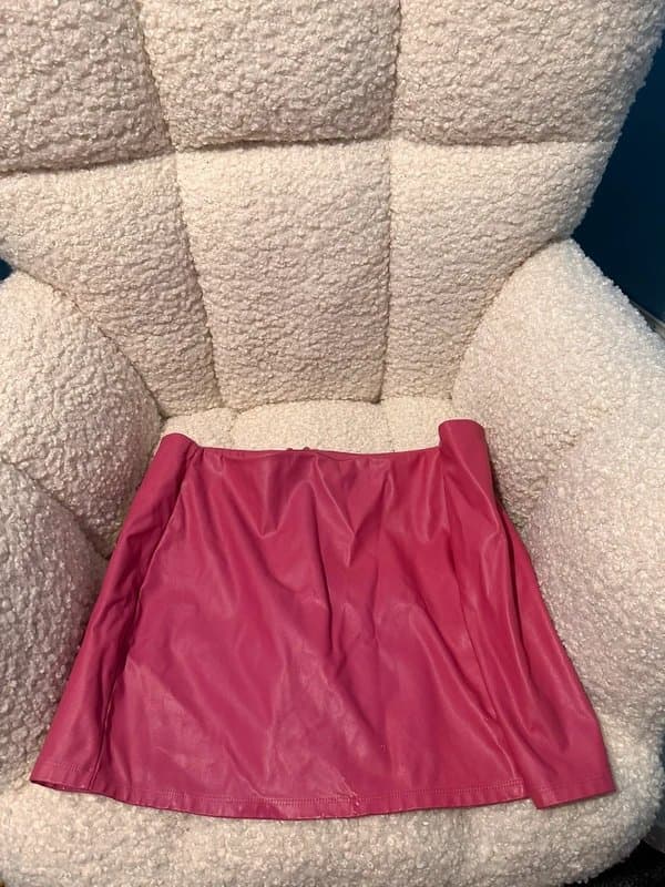 ASOS Pink ASOS Design Leather Skirt
