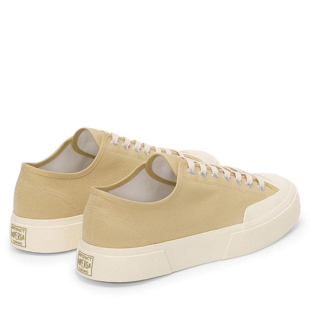 Superga Superga Men's 2432 Works Cotton Canvas Low Cut Trainers in Medium Beige - 2