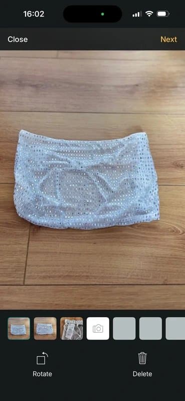 Oh Polly Oh Polly White Sequin Bandeau Top
