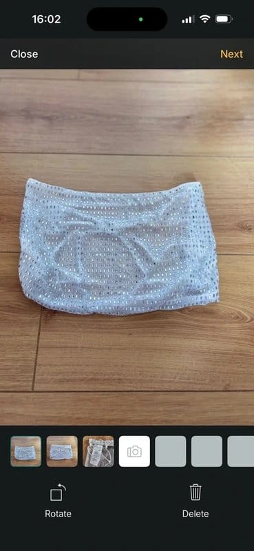 Oh Polly White Sequin Bandeau Top