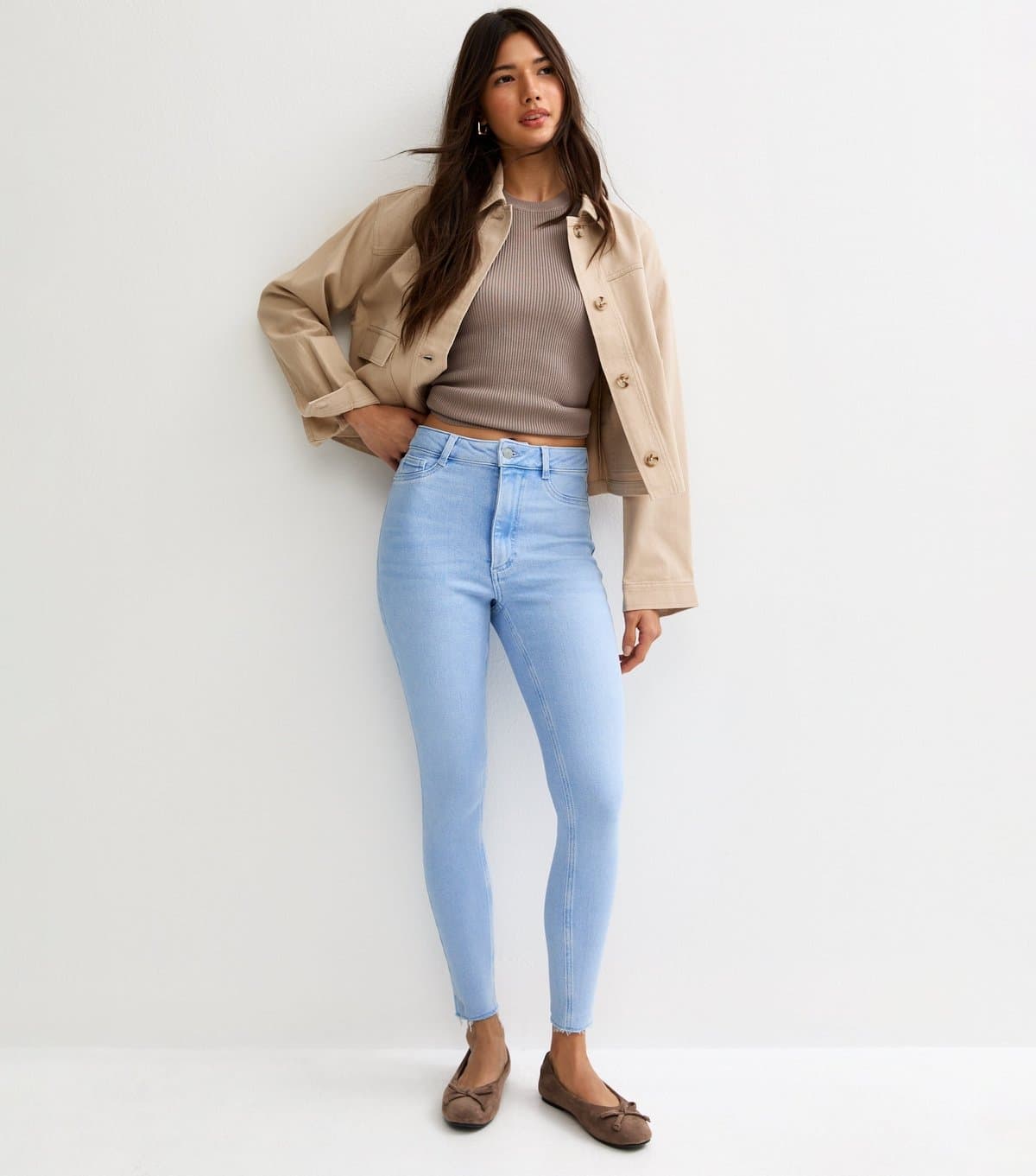 New Look Women's Bright Blue Hallie Disco Skinny Jeans New Look