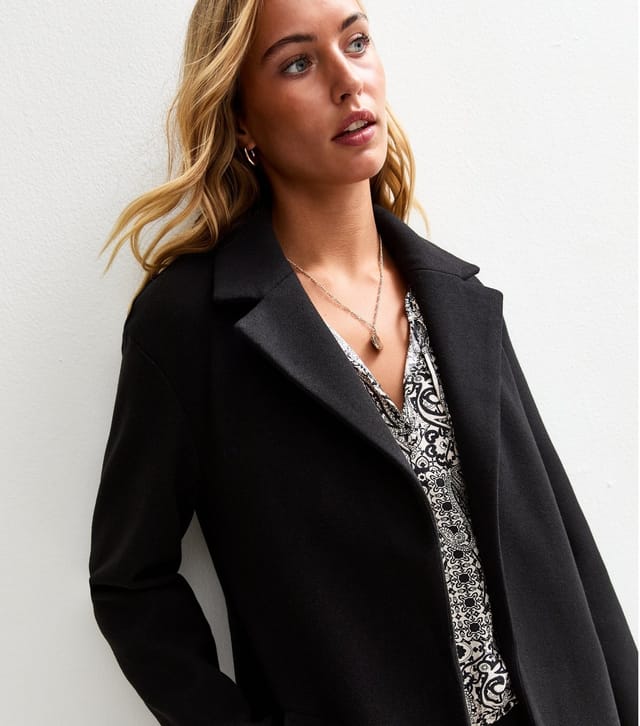New Look Women's Tall Black Unlined Open Long Coat New Look - 2