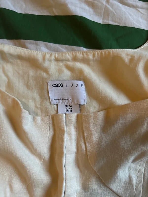ASOS ASOS Luxe cream cotton corset style top