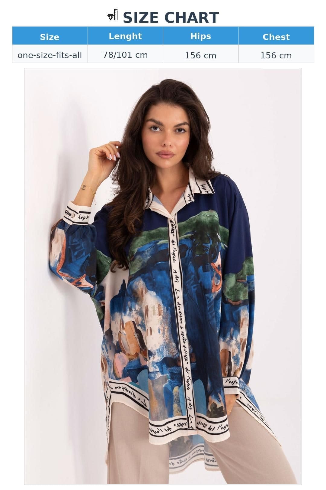 Love Lace Love Lace Women's Printed Long Sleeve Button Front Shirt in Blue - 4