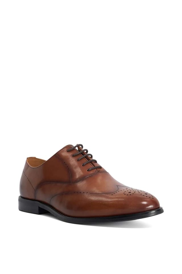 Dune London Dune London Men's Wide Fit 'Shaay' Leather Brogues in Brown - 2