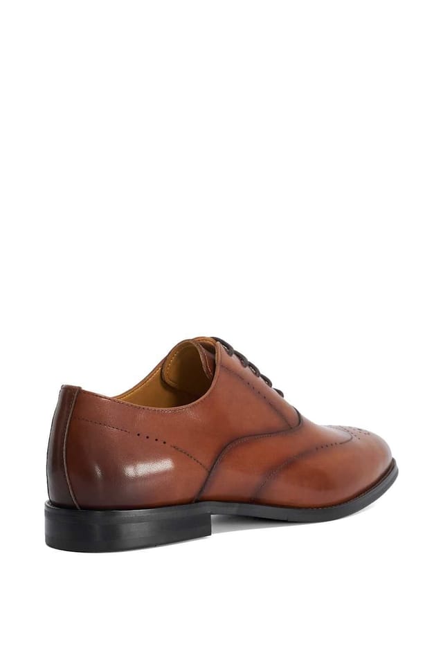 Dune London Dune London Men's Wide Fit 'Shaay' Leather Brogues in Brown - 3