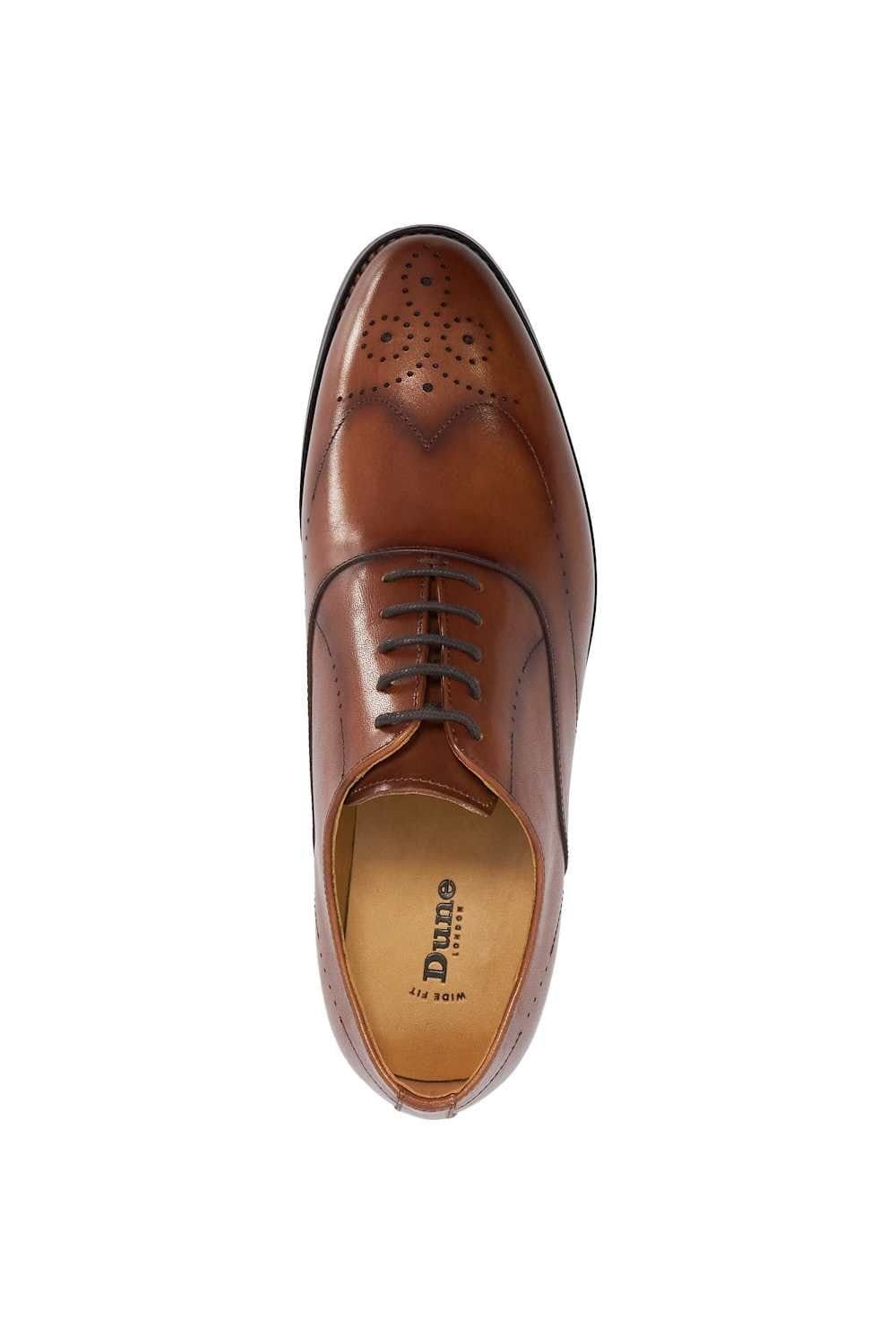 Dune London Dune London Men's Wide Fit 'Shaay' Leather Brogues in Brown - 4