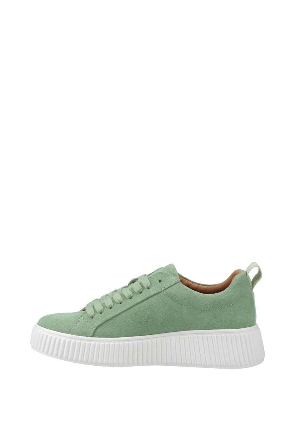 Hush Puppies Hush Puppies Women's Harlow Suede Sneaker in Green - 4