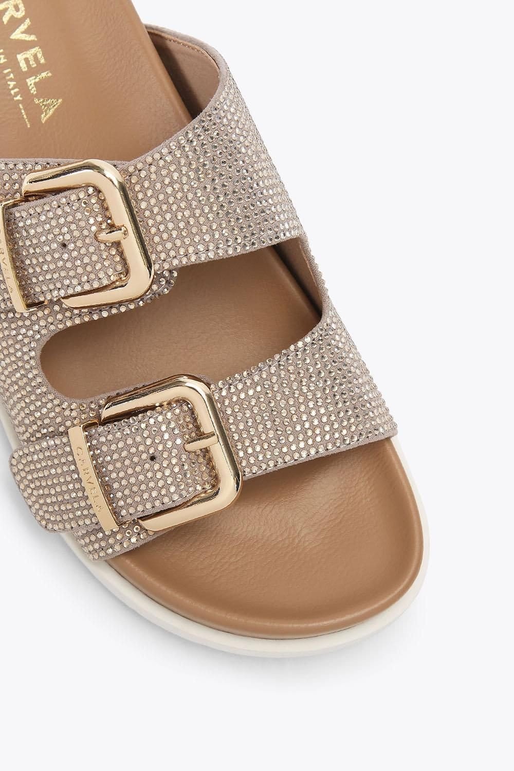 Carvela Carvela Women's 'Selena' Fabric Sandals in Silver - 4
