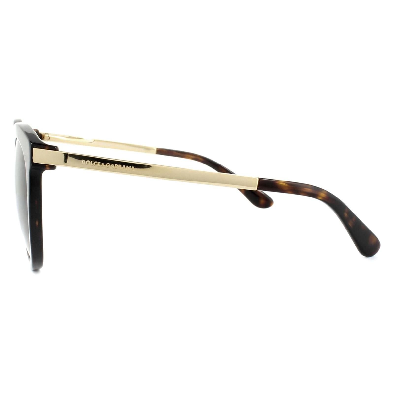 Dolce & Gabbana Dolce & Gabbana Women's Round Dark Havana Brown Gradient Sunglasses - 3