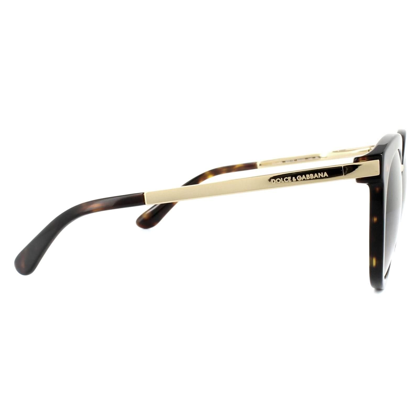 Dolce & Gabbana Dolce & Gabbana Women's Round Dark Havana Brown Gradient Sunglasses - 4