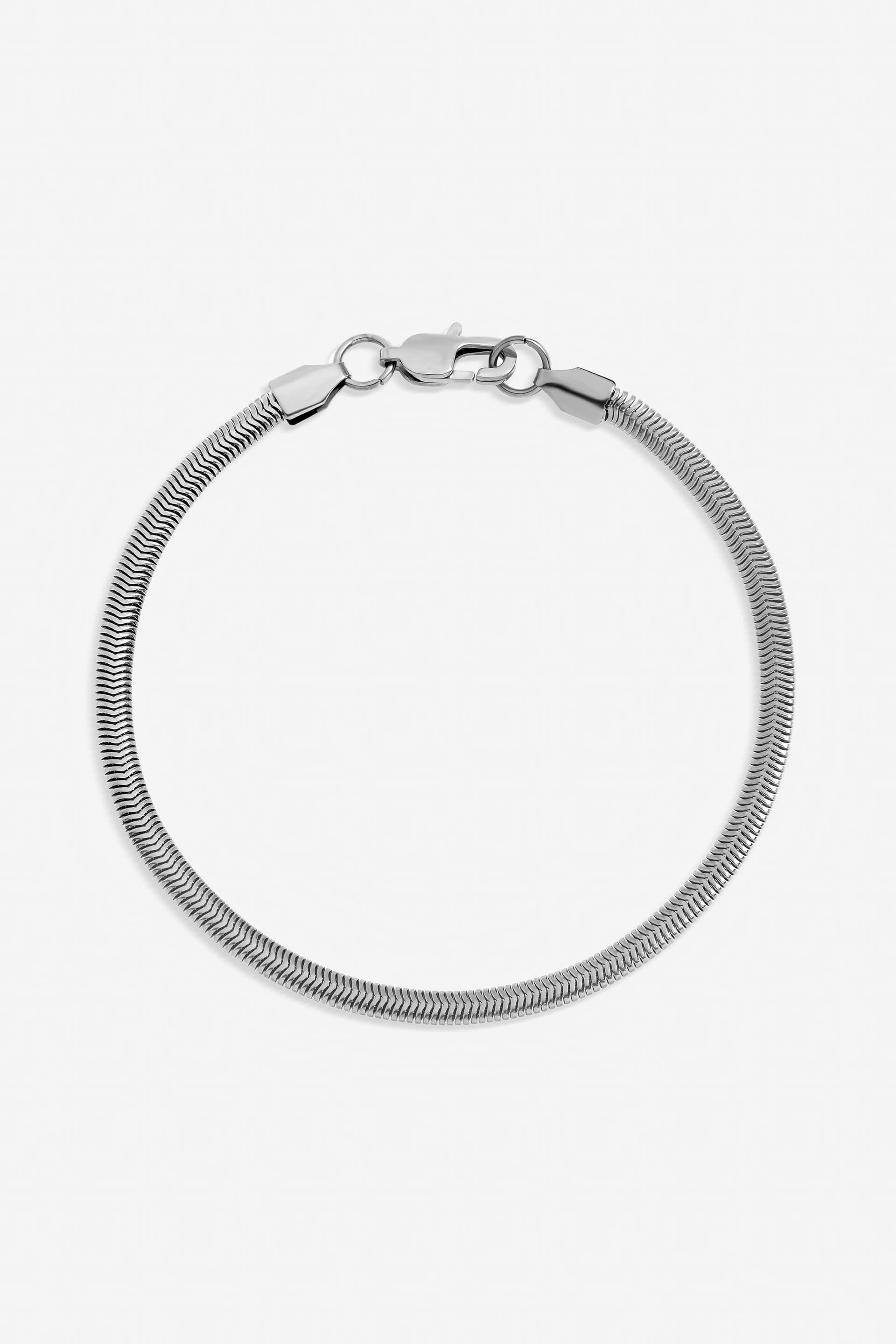 Inicio Inicio Men's Silver Snake Chain Bracelet - Waterproof