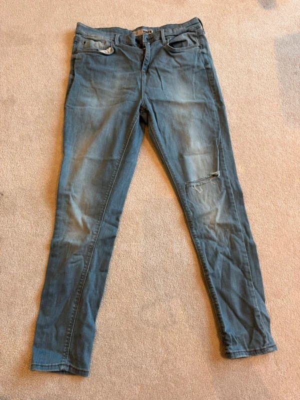 Topshop Topshop Moto size w32 l30 blue skinny stretchy ripped denim jeans