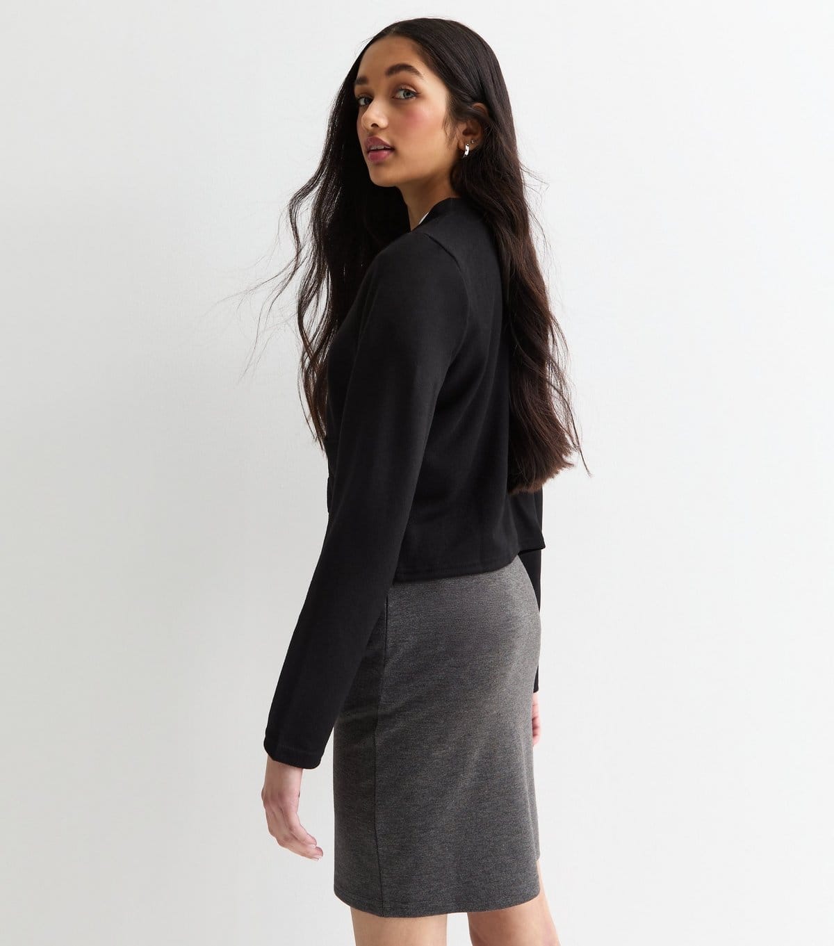 New Look Girls' Black Fine Knit School Cardigan New Look - 4