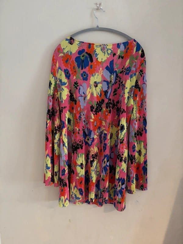 ASOS Multi-Colour Floral Plisse Midi Dress