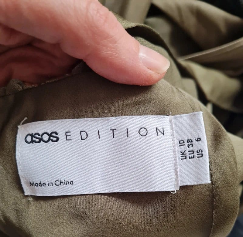 ASOS ASOS Satin Khaki Bridesmaid Dress - 1
