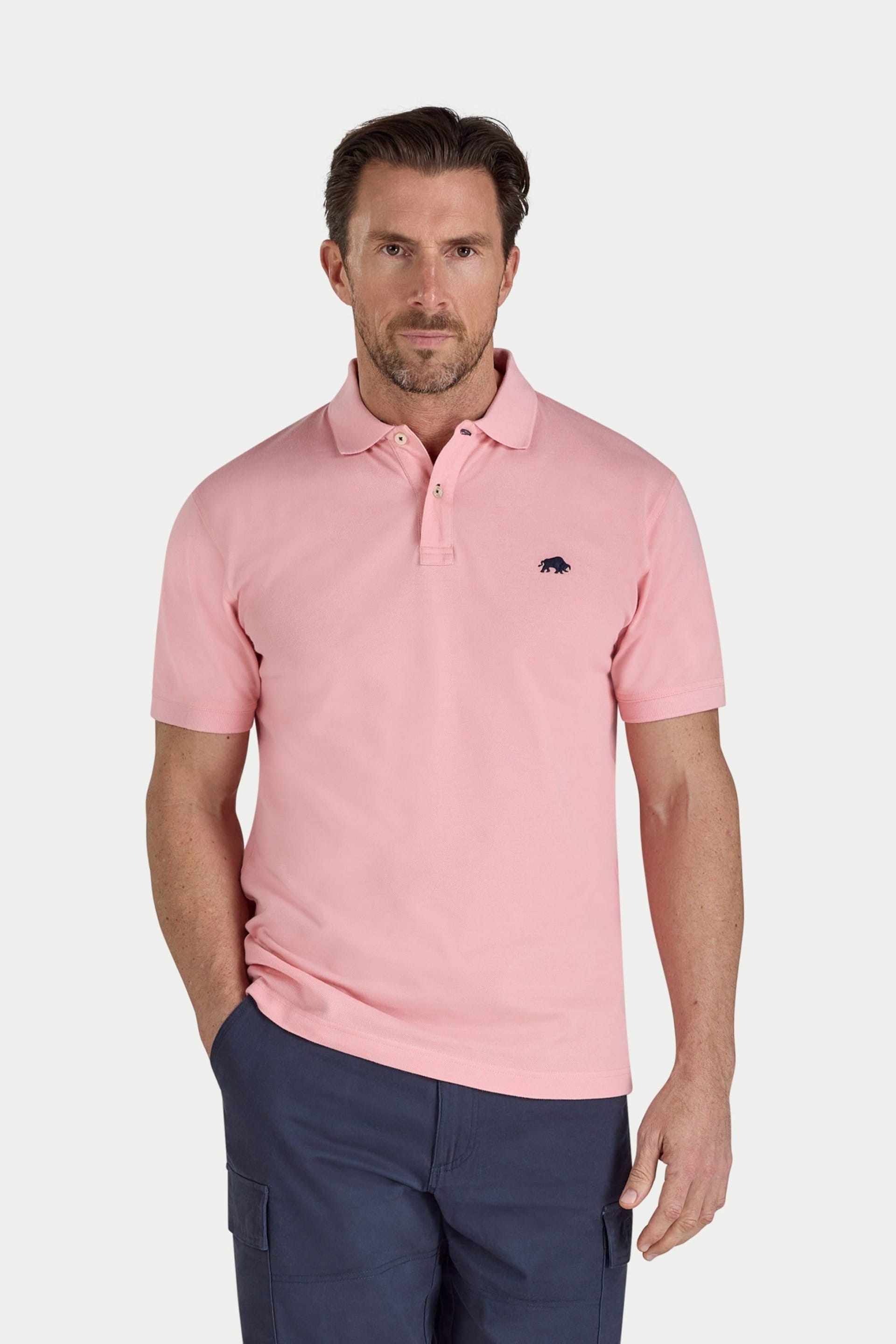 Raging Bull Men's Classic Polo in Light Pink