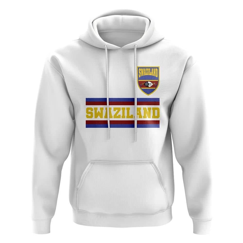 Swaziland Swaziland Men's Personalised Core Football Country Hoody in White