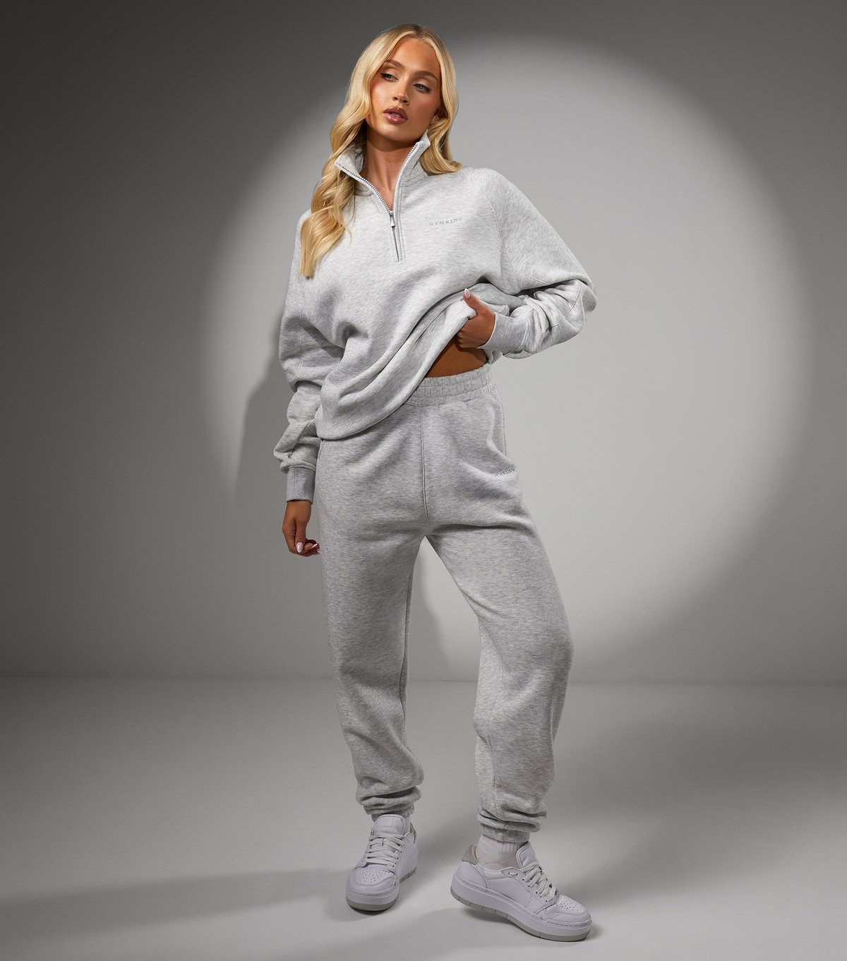 Gym King Women's Pale Grey Relaxed Fit Joggers Gym King New Look - 2