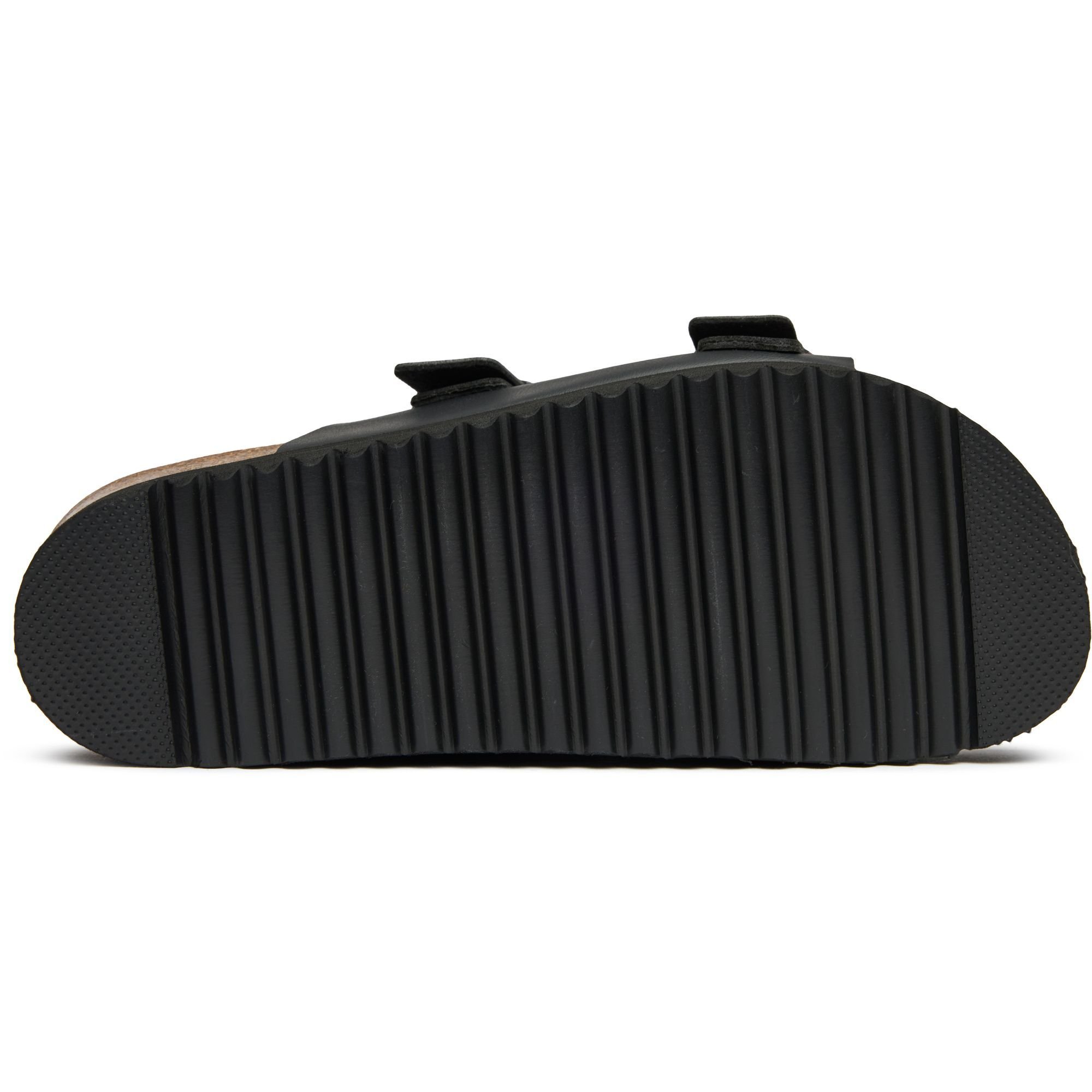 V.GAN V.GAN Women's Vegan Plum Footbed Reptile Sandals in Black - 3