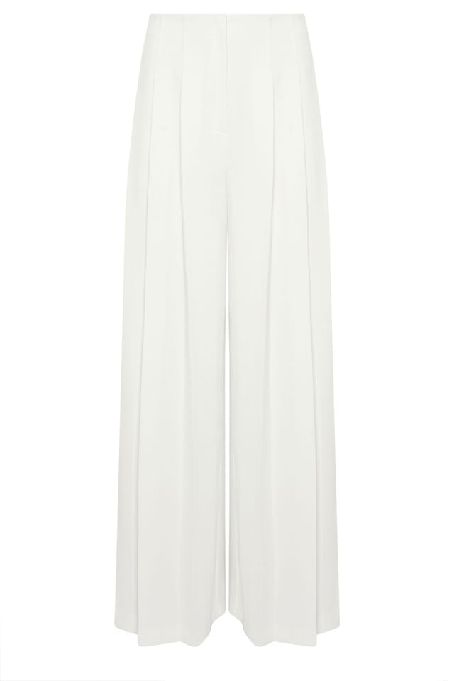 Star By Julien Macdonald Star by Julien Macdonald Women's Pleated Wide Leg Trousers in White - 2