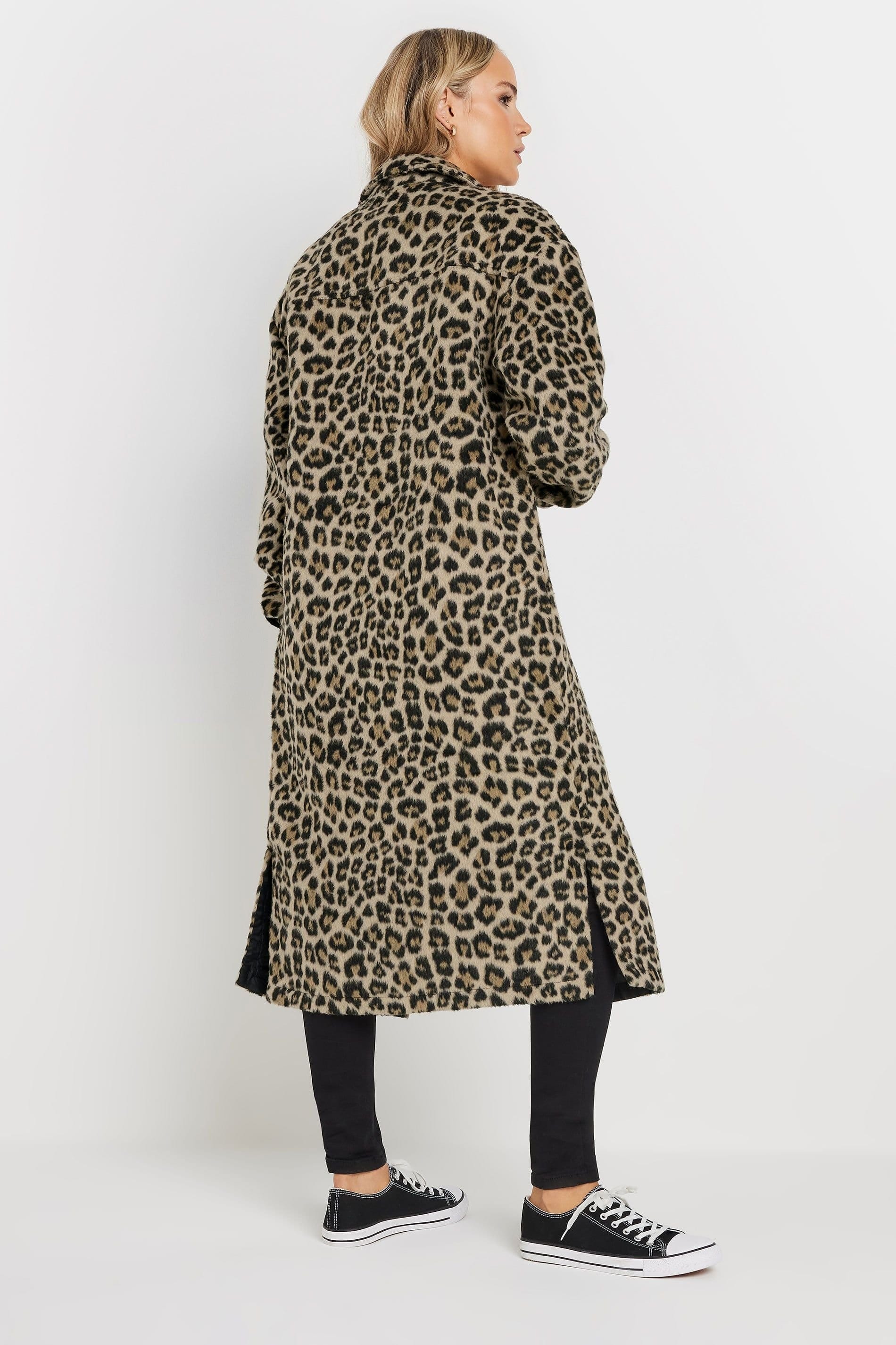 Long Tall Sally Long Tall Sally Women's Tall Leopard Print Shacket in Brown - 4