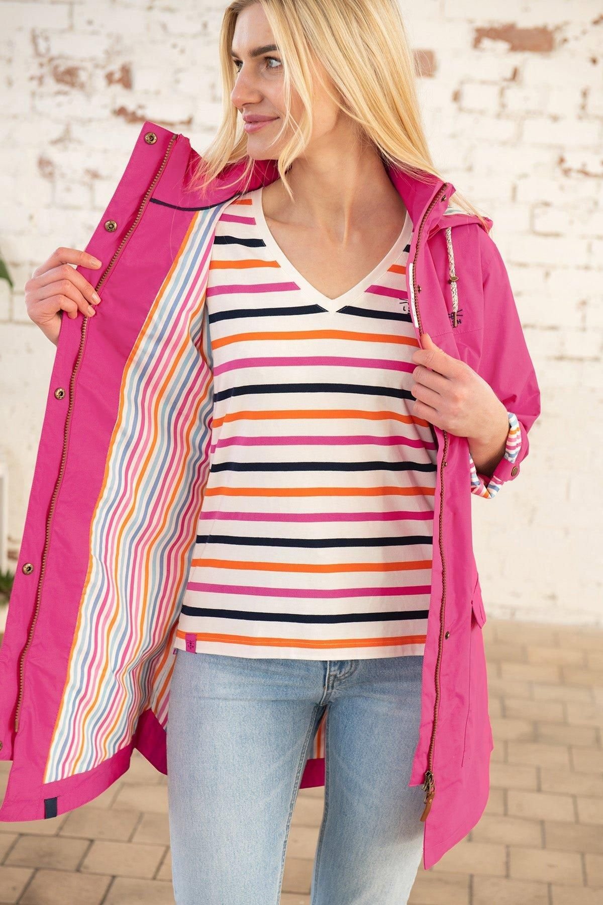 Lighthouse Clothing Lighthouse Clothing Women's Rebecca Waterproof Raincoat - Spring Summer Outdoor Coat in Pink - 3