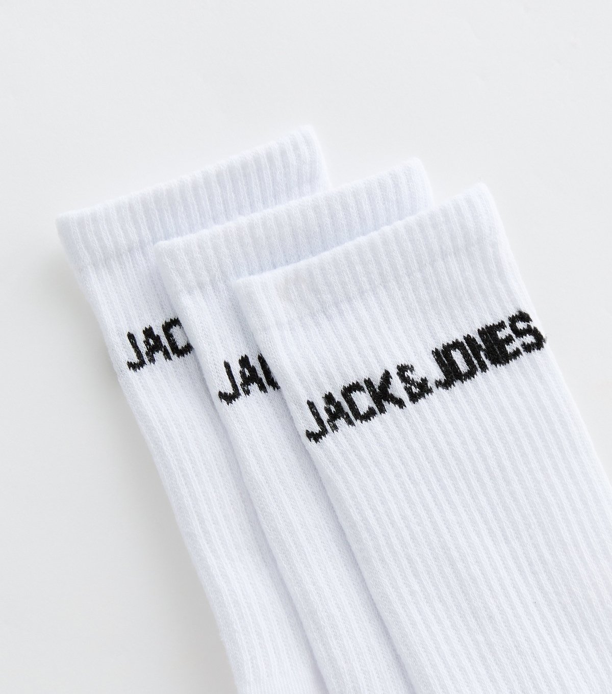 jack & jones Men's Pack of 3 White Tennis Socks Jack & Jones New Look - 2