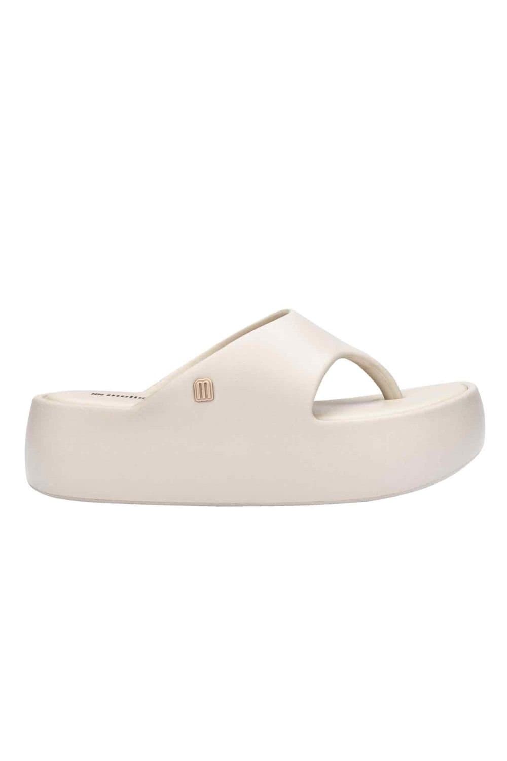Melissa Shoes Melissa Shoes Women's Free Platform Thong Jelly Sliders in Beige