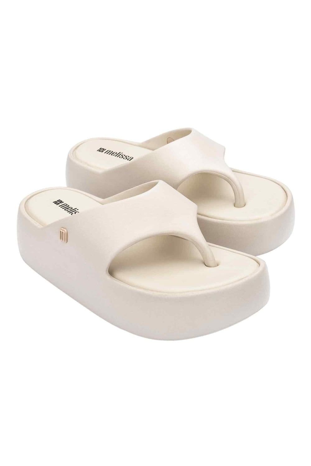 Melissa Shoes Melissa Shoes Women's Free Platform Thong Jelly Sliders in Beige - 4
