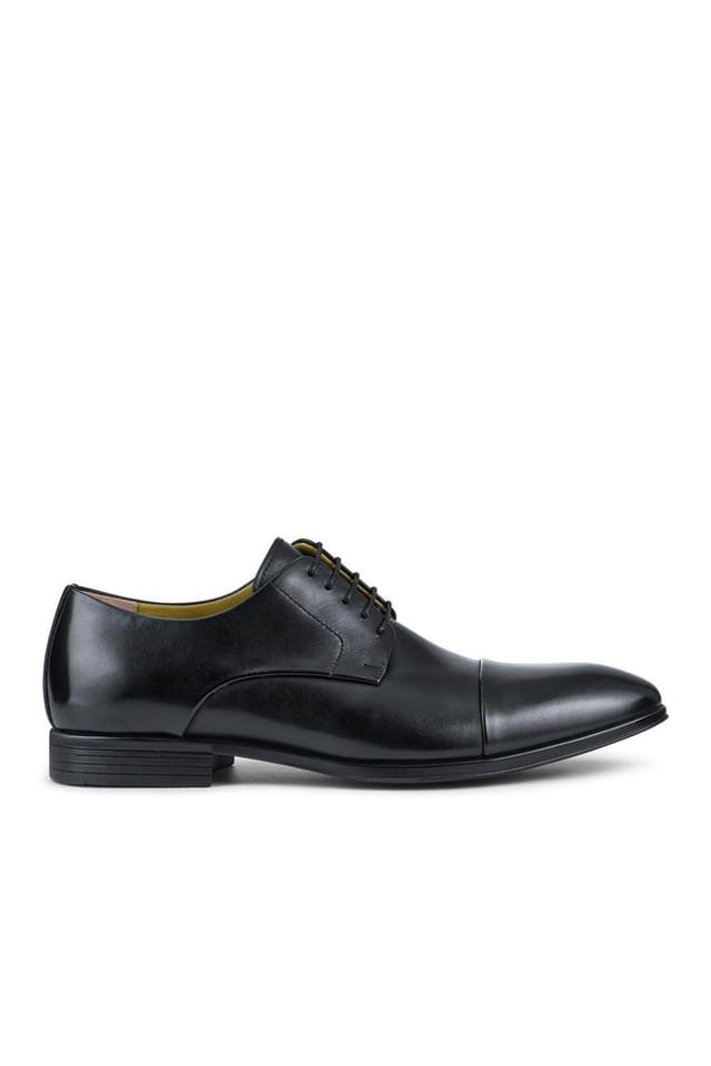 Jones Bootmaker Jones Bootmaker Men's Maidenhead Leather Derby Shoes in Black - 2