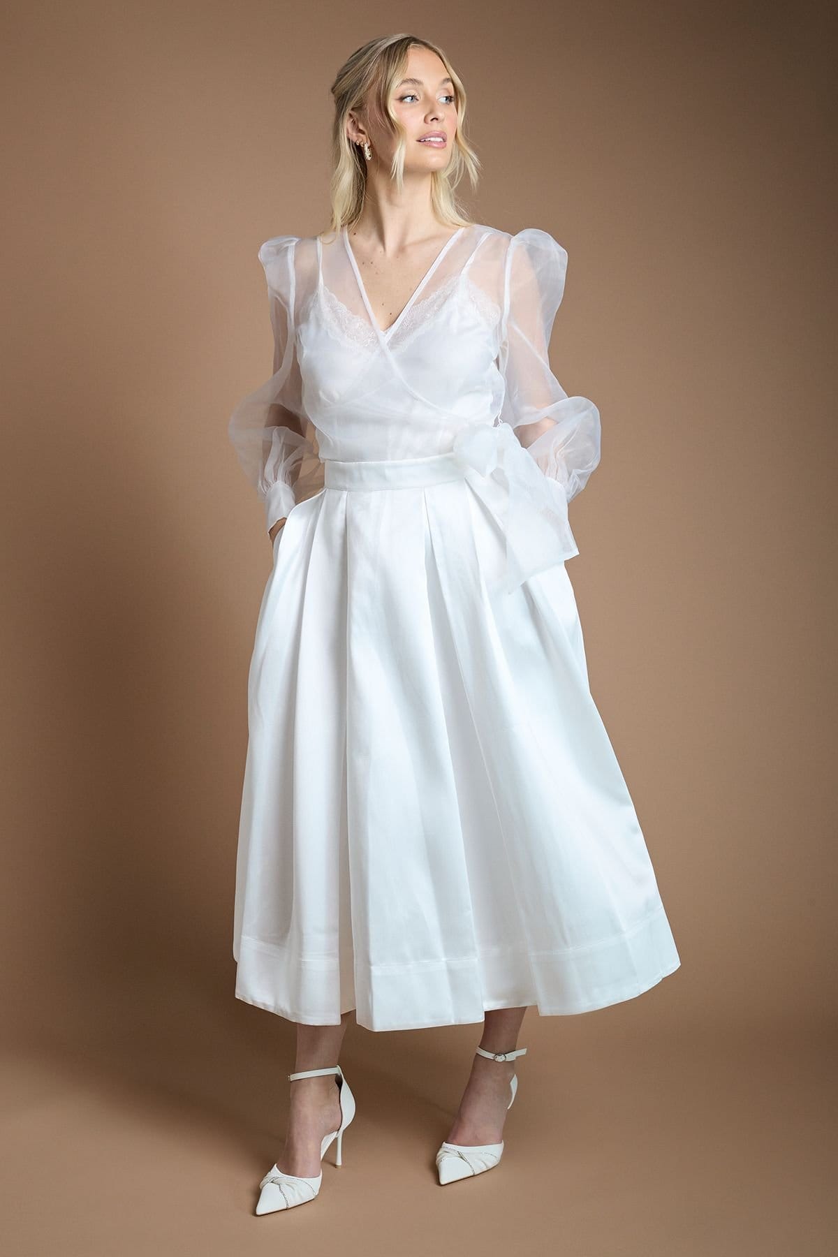 Coast Ivory Twill Full Volume Bridal Skirt