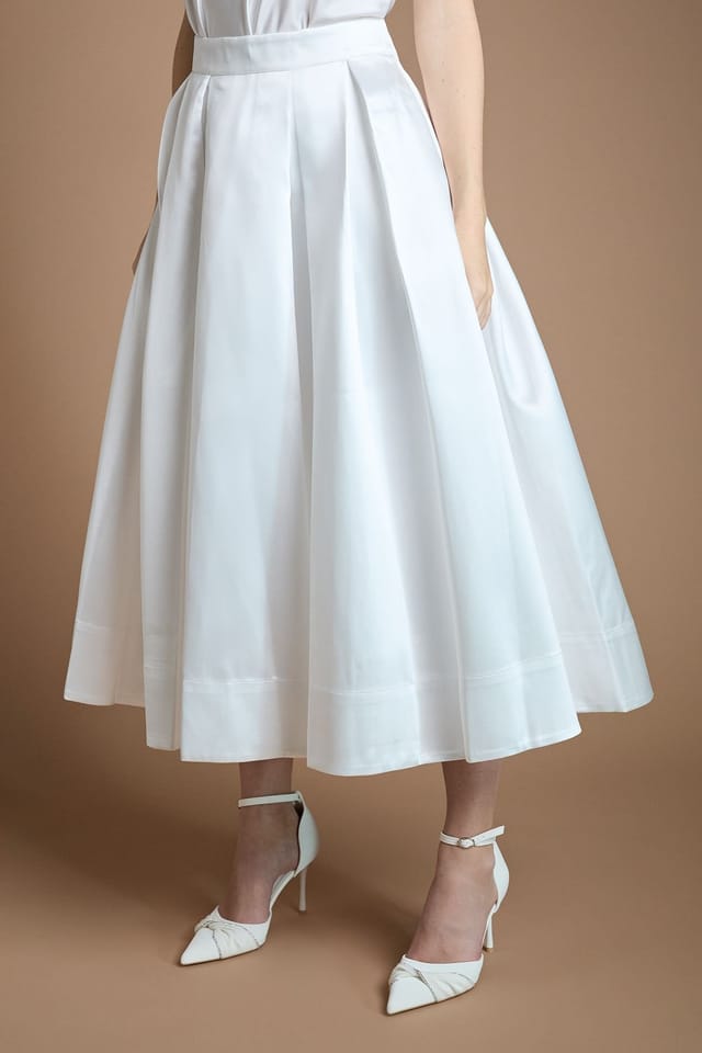 Coast Coast Women's Twill Full Volume Bridal Skirt in Ivory - 2