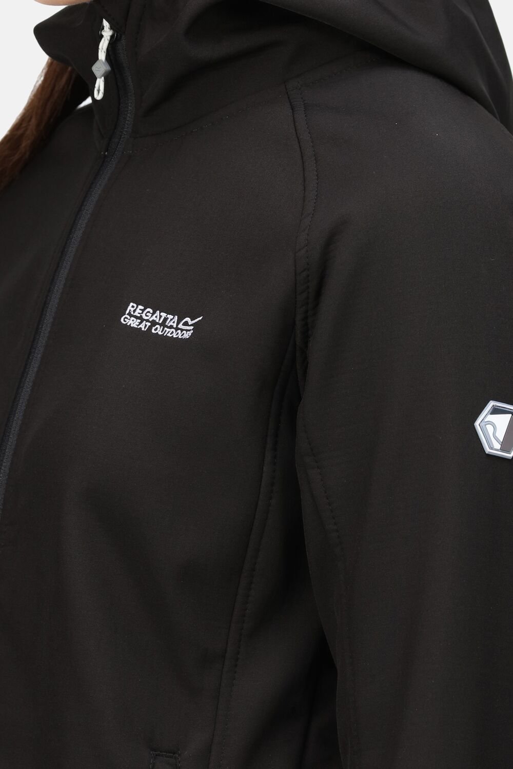 Regatta Regatta Women's 'Arec III' Wind Resistant Waterproof Softshell Jacket in Black - 4