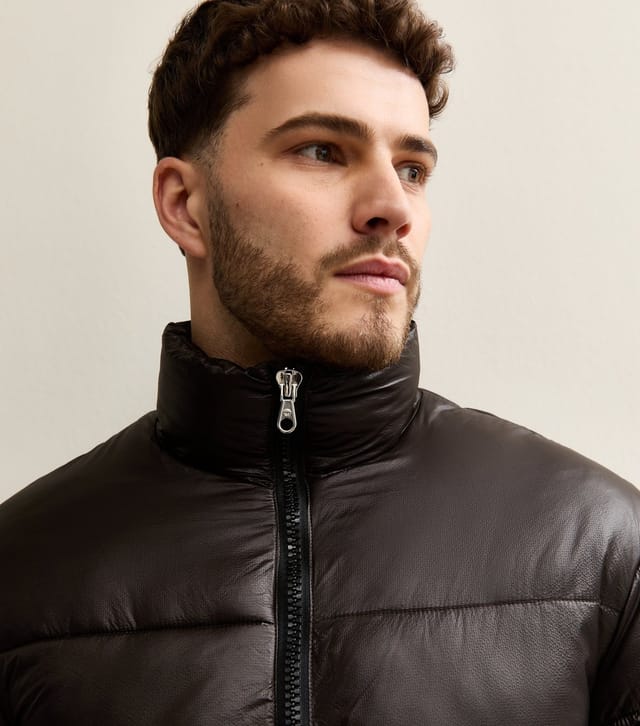 jack & jones Men's Dark Brown Regular Puffer Jacket Jack & Jones New Look - 2